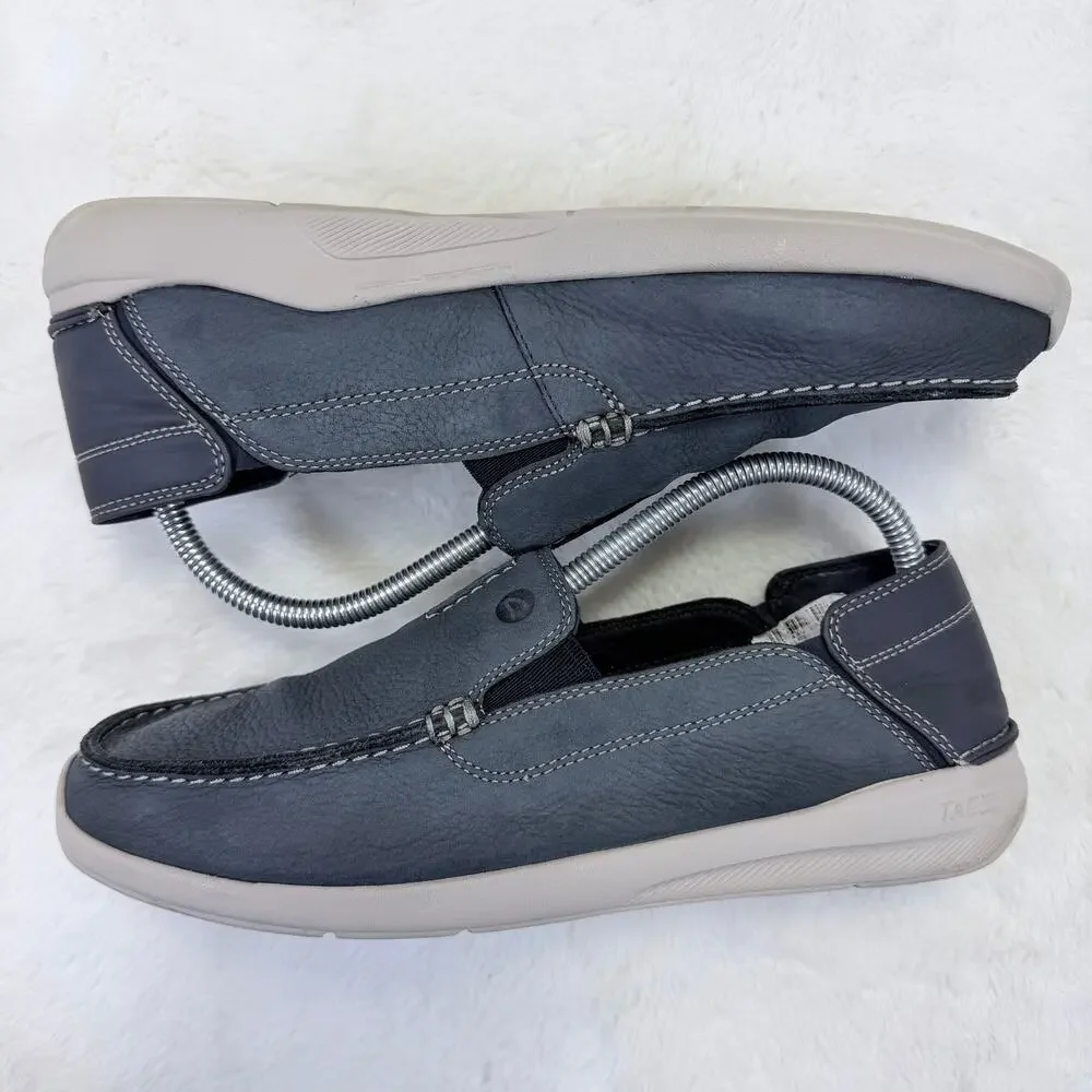 Clarks Gorwin Step Slip On Loafers Mens Navy Blue Casual Comfort Shoes Size 8